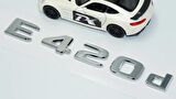 DK Tuning E420d Bagaj Krom ABS 3M 3D Yazı Logo Benz İle Uyumlu