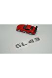 Benz Sl 43 Bagaj Krom Metal 3m 3d Yazı Logo