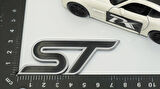 DK Tuning ST Logo Bagaj Gri Siyah ABS Logo Arma Ford İle Uyumlu