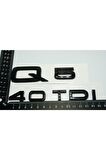Audi Q5 40 Tdi Parlak Siyah Abs 3m 3d Bagaj Yazı Logo Orjinal Ürün