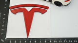 DK Tuning Tesla Logo Model 3 X Y Bagaj 3M Kırmızı Rozet Amblem