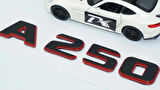 DK Tuning A 250 Bagaj Kırmızı Siyah ABS Yazı Logo Benz İle Uyumlu