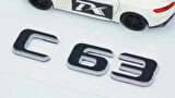 DK Tuning C 63 Bagaj Gri Siyah ABS Yazı Logo Benz İle Uyumlu