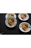 Porsche Parlak Krom Orjinal Jant Göbeği Kapak Seti 65mm