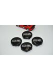 Oz Racing Jant Göbeği Kapak Seti 60mm Beyaz Siyah Renk