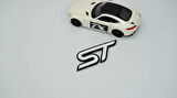 DK Tuning ST Logo Bagaj Siyah Beyaz ABS Logo Arma Ford İle Uyumlu