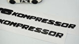 DK Tuning Benz V6 Kompressor Çamurluk Yanı Siyah Logo Amblem 2 Li Set
