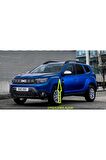 Dacia Duster Çamurluk Yanı Damla Desen Mavi Logo Arma Seti