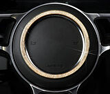 DK Tuning Porsche Direksiyon Logo Kristal Taş Çerçeve Krom Metal