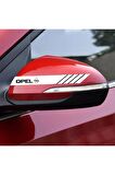 Opel Yan Aynalar Selefon Kaplama Sticker Seti