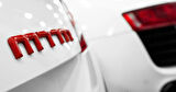 DK Tuning MTM Bagaj Kırmızı ABS 3M 3D Logo Amblem Audi İle Uyumlu