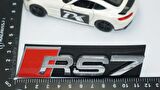 DK Tuning RS7 Gümüş Kırmızı 3D Ön Panjur Logo Audi İle Uyumlu
