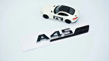DK Tuning A 45S Bagaj Gri Siyah ABS Yazı Logo Benz İle Uyumlu