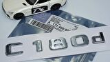 DK Tuning Benz C180d Bagaj Krom ABS 3M 3D Yazı Logo