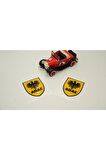 Adac Logo Damla Silikon Sticker 2 Li Set