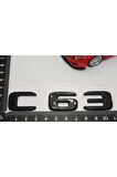 C 63 Bagaj Parlak Siyah Abs 3m 3d Yazı Logo