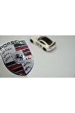 Porsche Ön Kaput Silver 3m Logo Amblem Arma