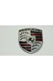 Porsche Ön Kaput Silver 3m Logo Amblem Arma