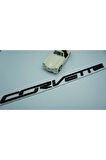 Corvette Bagaj Krom Metal 3m 3d Yazı Logo Arma
