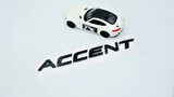 DK Tuning Accent Bagaj 3M 3D Siyah ABS Yazı Logo Hyundai İle Uyumlu