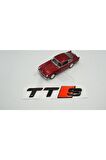 Audi Ttrs Parlak Siyah Abs 3m 3d Bagaj Logo Yazı Orjinal Ürün