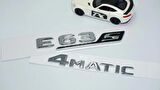 DK Tuning E63S 4Matic Bagaj Krom Siyah ABS Yazı Logo Benz İle Uyumlu