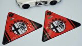 DK Tuning Alfa Romeo Yonca Logo Yan Çamurluk 3D Kırmızı Damla Logo Amblem Seti
