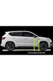 Seat Cupra Ateca Yan Aynalar Ve Çamurluk Yanı Damla Desen Bıçak Logo Arma Seti