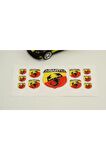 Fiat Logo 3m 3d Damla Silikon Torpido Bagaj Çamurluk Logo Amblem Arma Seti