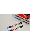 Dk X6 Logo 3m 3d Damla Silikon Torpido Bagaj Çamurluk Logo Amblem Arma Seti Bmw Ile Uyumlu