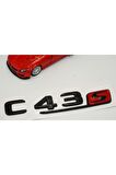 C 43s Bagaj Parlak Siyah Abs 3m 3d Yazı Logo