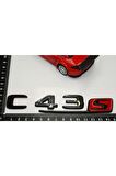 C 43s Bagaj Parlak Siyah Abs 3m 3d Yazı Logo