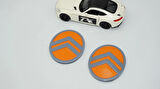 DK Tuning Citroen C3 C4 C5 C6 Turuncu Gri ABS Yan Kanatlar Logo Arma Seti