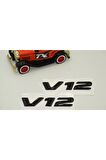 V12 Çamurluk Yanı Parlak Siyah Abs 3m Yazı Logo Ürün Uyumlu