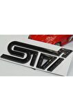 DK Subaru STi Siyah Metal 3M 3D Bagaj Yazı Logo Ürün
