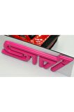 DK Subaru STi Pembe Metal 3M 3D Bagaj Yazı Logo Ürün