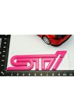DK Subaru STi Pembe Metal 3M 3D Bagaj Yazı Logo Ürün