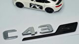 DK Tuning C43S Bagaj Siyah Krom ABS 3M 3D Yazı Logo Benz İle Uyumlu