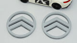 DK Tuning Citroen C3 C4 C5 C6 Gri ABS Yan Kanatlar Logo Arma Seti