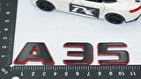 DK Tuning A 35 Bagaj Kırmızı Siyah ABS Yazı Logo Benz İle Uyumlu
