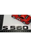 S 560 Bagaj Parlak Siyah Abs 3m 3d Yazı Logo