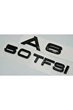 Audi A6 50 Tfsi Parlak Siyah Abs 3m 3d Bagaj Yazı Logo Orjinal Ürün