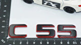 DK Tuning C 55 Bagaj Kırmızı Siyah ABS Yazı Logo Benz İle Uyumlu