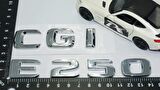 DK Tuning E250 CGi Bagaj Krom ABS 3M 3D Yazı Logo Benz İle Uyumlu