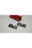 3.0 Turbo Logo Yan Çamurluk 3m Metal Logo Amblem Seti