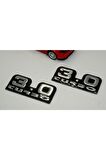 3.0 Turbo Logo Yan Çamurluk 3m Metal Logo Amblem Seti