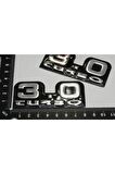 3.0 Turbo Logo Yan Çamurluk 3m Metal Logo Amblem Seti