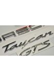 Porsche Taycan Gts Bagaj 3m 3d Abs Yazı Logo Amblem Seti Orjinal Ürün