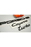 Porsche Cayenne Uyumlu Turbo Bagaj 3m 3d Abs Yazı Logo Amblem Seti