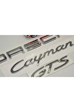 Porsche Cayman Gts Bagaj 3m 3d Abs Uyumlu Yazı Logo Amblem Seti